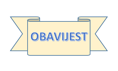 OBAVIJEST o upisu djece u 1. razred osnovne škole za 2026./2027. školsku godinu